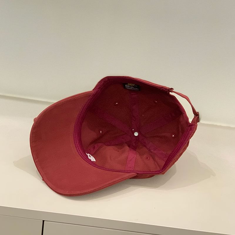 Letter Cap Distressed Embroidered