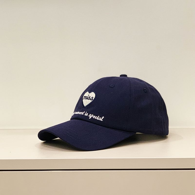 Embroidered Heart Cap