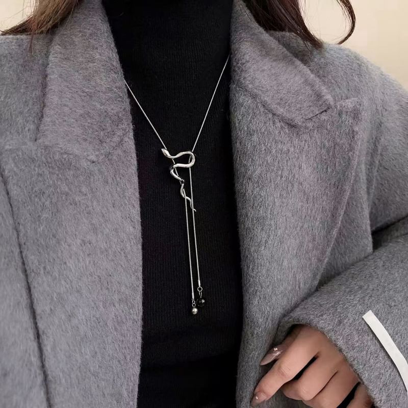 Pendant Alloy Lariat Snake Necklace