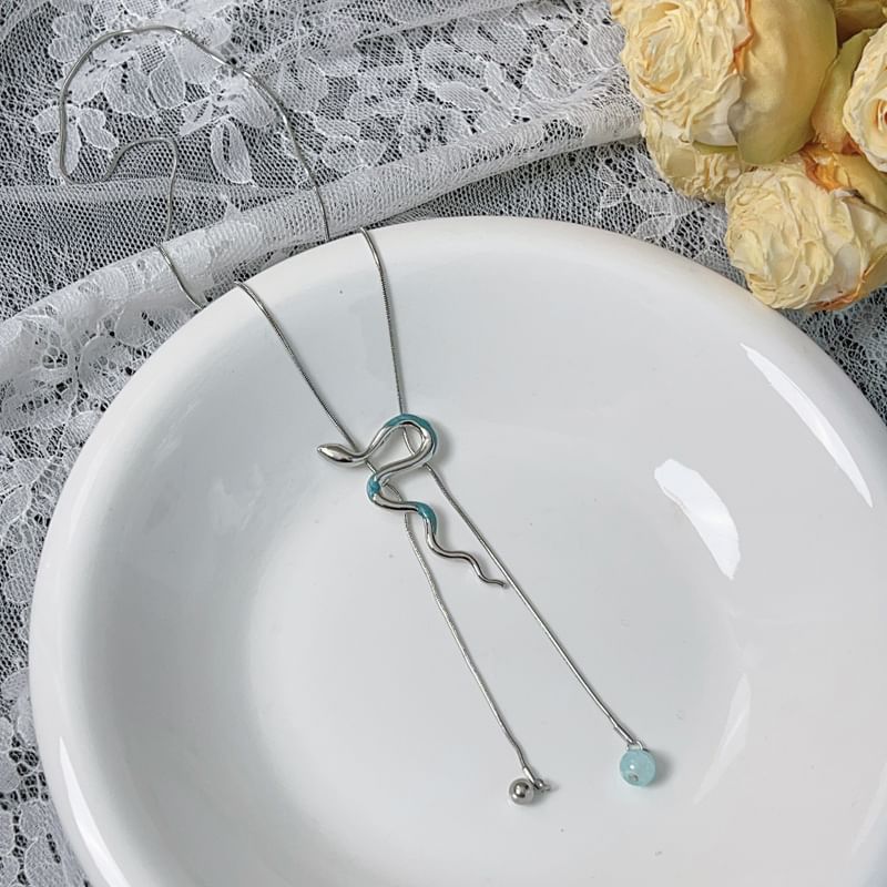 Pendant Alloy Lariat Snake Necklace