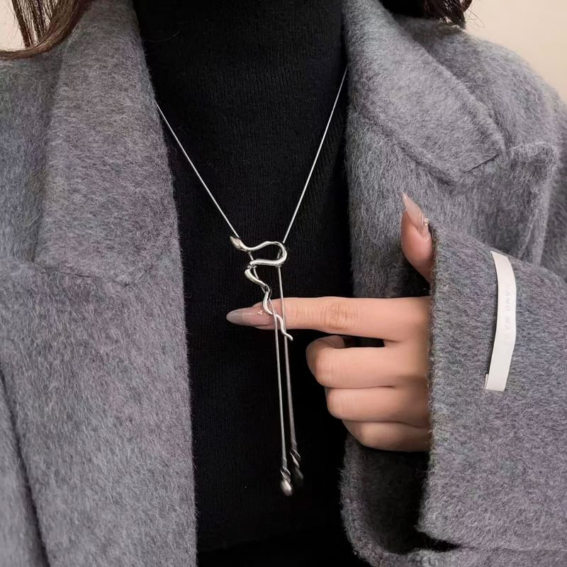 Pendant Alloy Lariat Snake Necklace