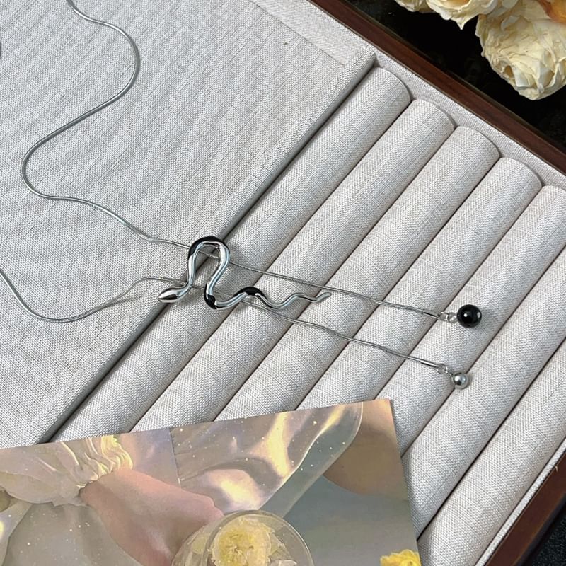 Pendant Alloy Lariat Snake Necklace
