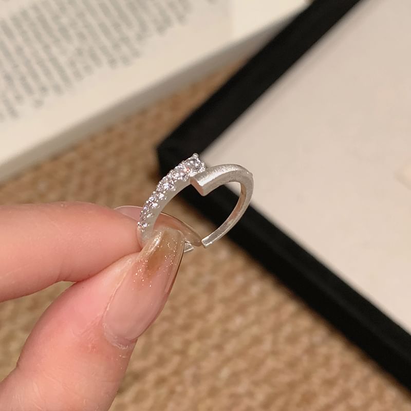 Open Rhinestone Ring / Alloy Set