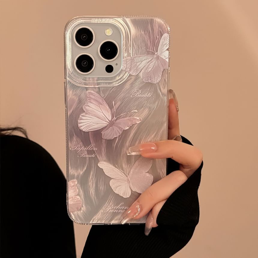 Set / Phone Butterfly Charm Case