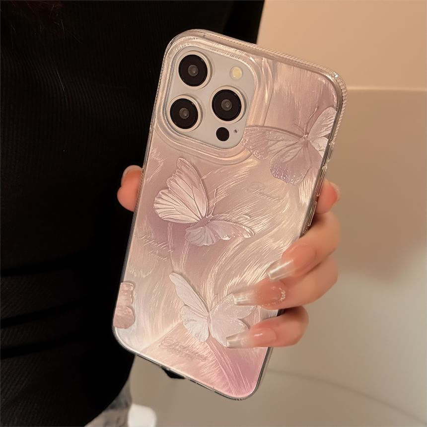 Set / Phone Butterfly Charm Case