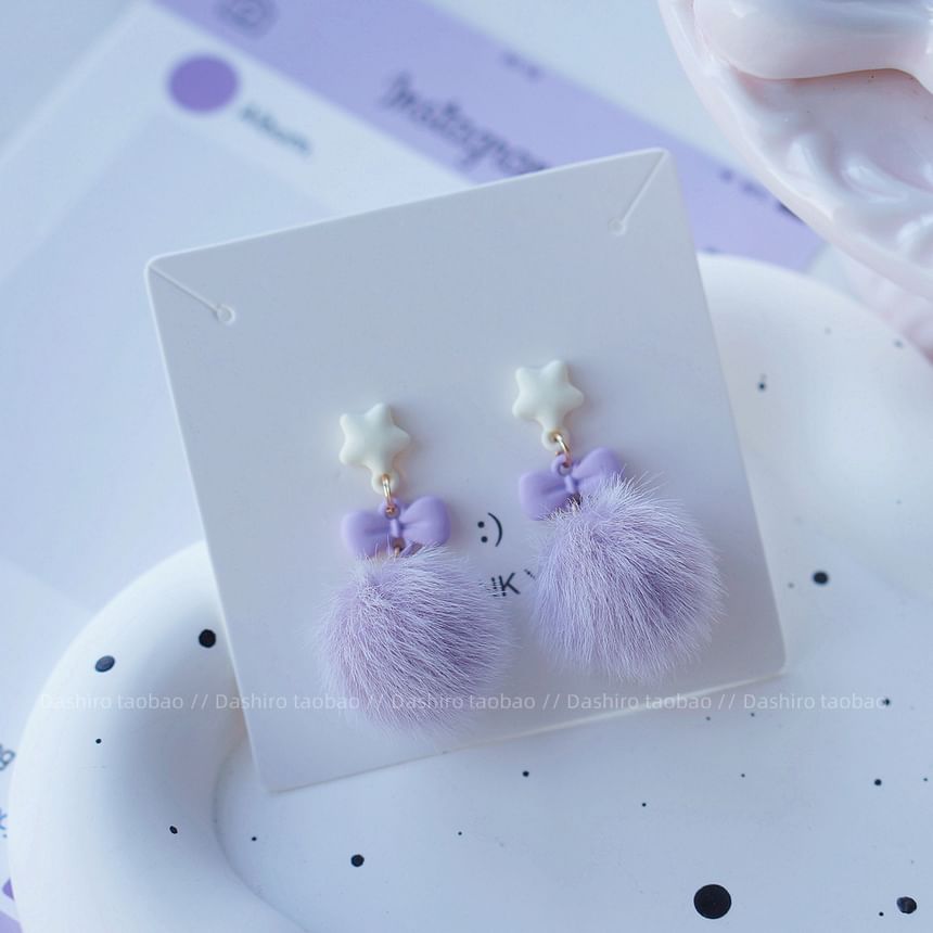 Drop / Stud Clip On Earring Pom