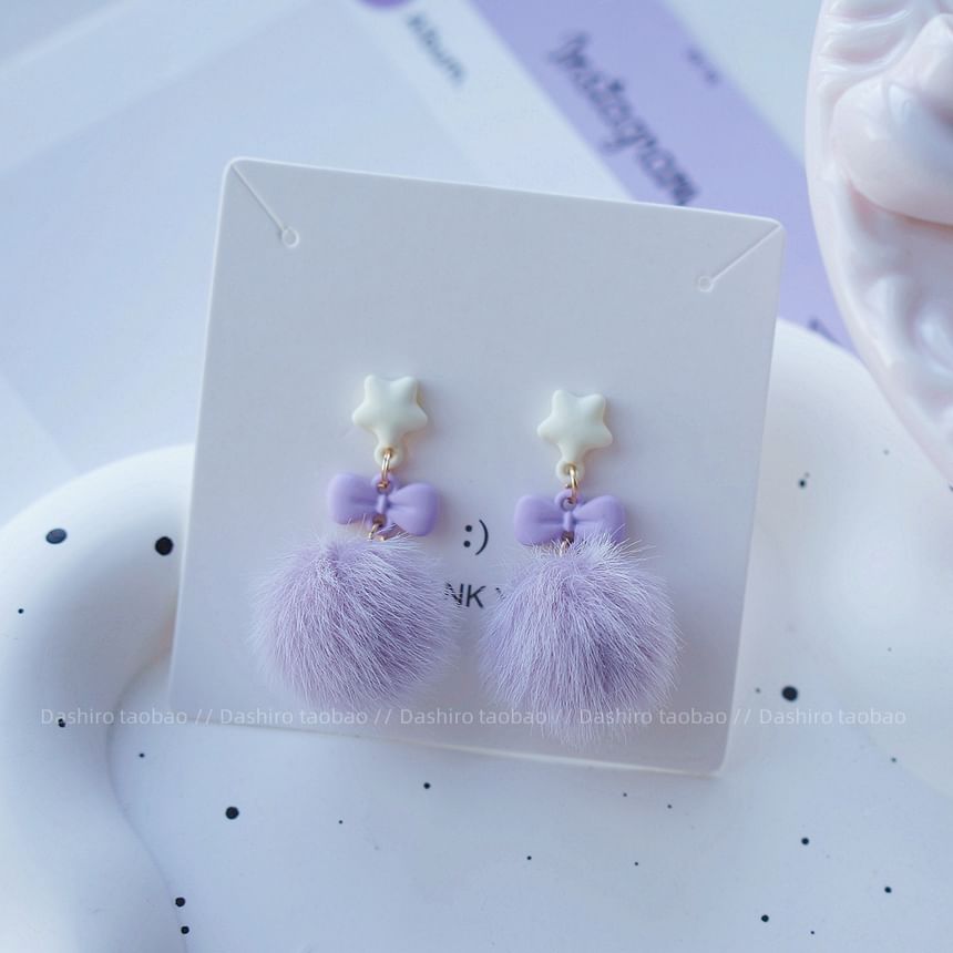 Drop / Stud Clip On Earring Pom