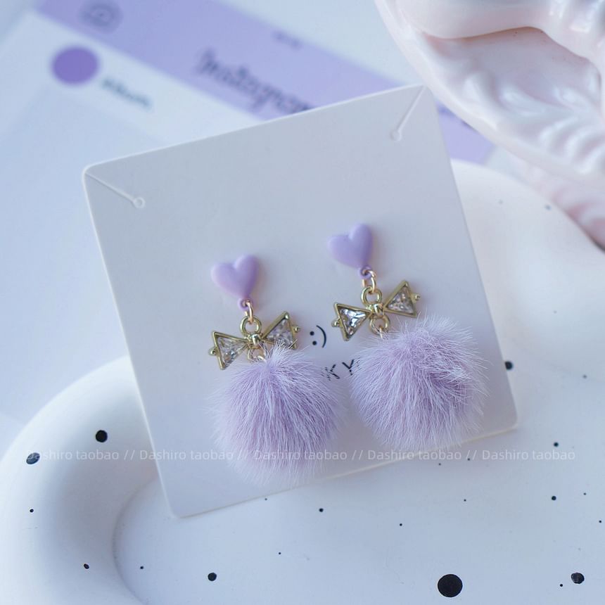 Drop / Stud Clip On Earring Pom