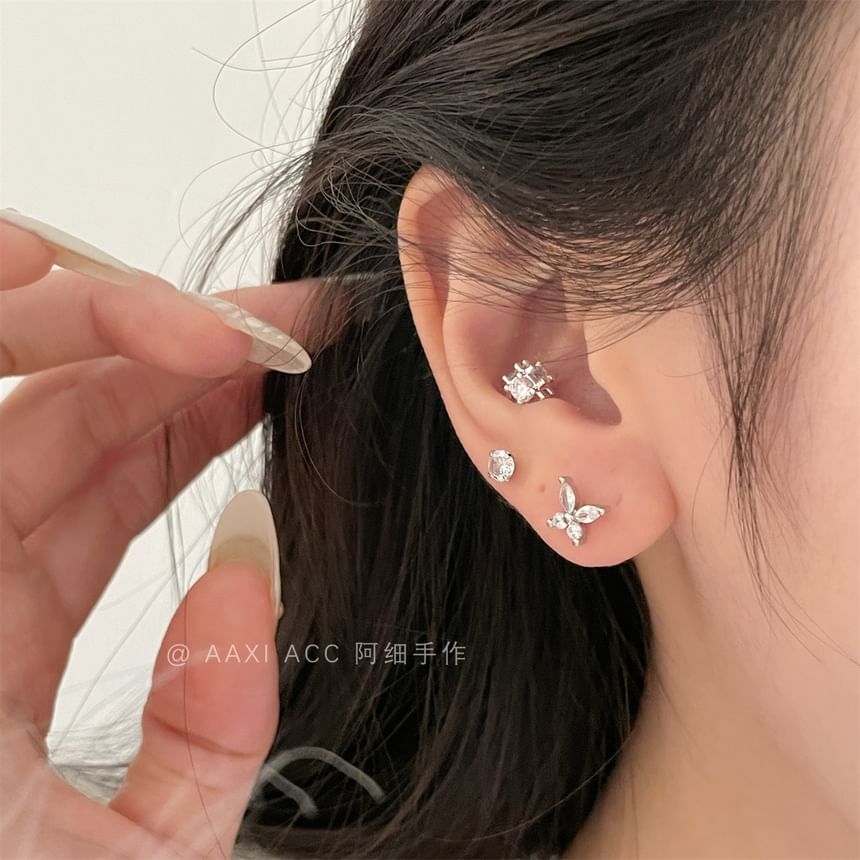 4: of Set Earring Rhinestone Stud