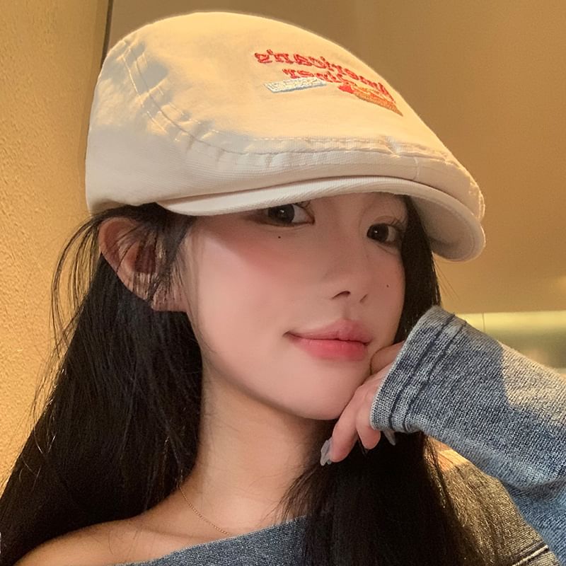 Flat Lettering Cap Embroidered