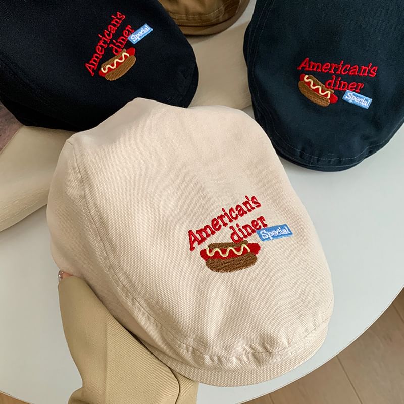 Flat Lettering Cap Embroidered