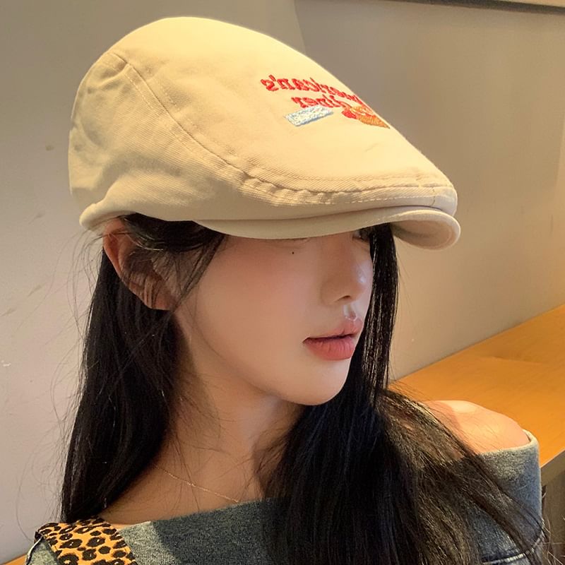 Flat Lettering Cap Embroidered