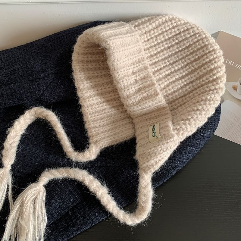 Bonnet Knit Plain Hat