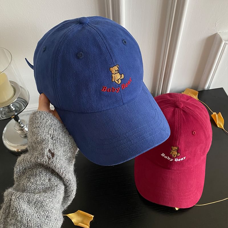 Bear Baseball Cap Embroidered