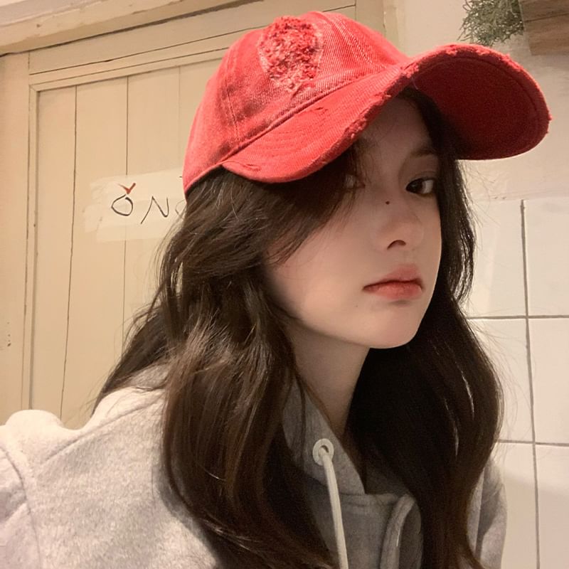 Baseball Distressed Plain Cap