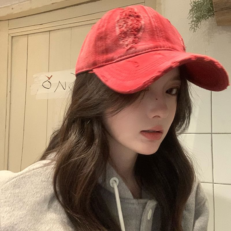 Baseball Distressed Plain Cap