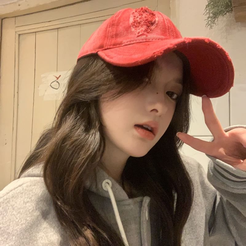 Baseball Distressed Plain Cap