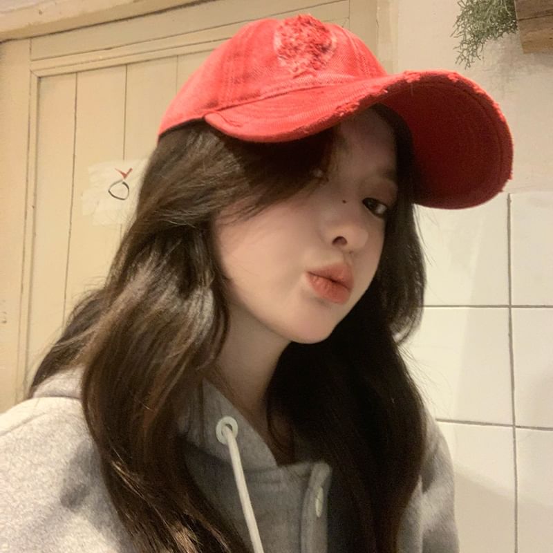 Baseball Distressed Plain Cap