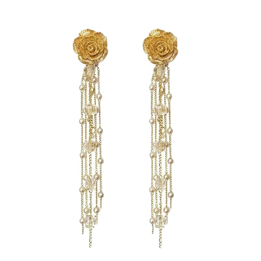 Pearl Flower Stud Faux Earring