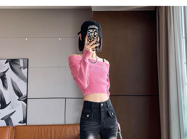 (Various Jeans Washed Flared Designs) High Rise