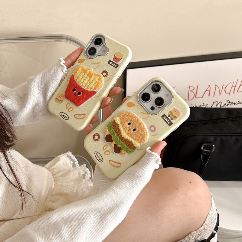 Phone Food Fast Case Embroidered
