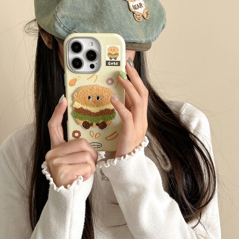 Phone Food Fast Case Embroidered