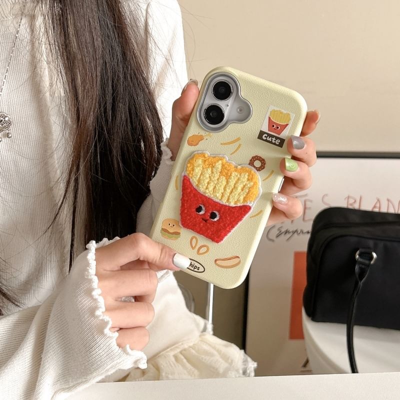 Phone Food Fast Case Embroidered