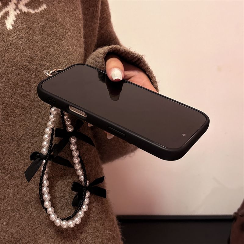 Case Phone / Set Embroidered Bow Strap