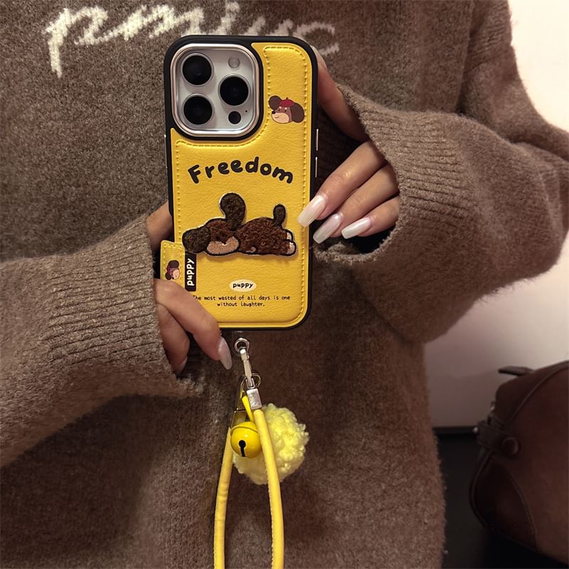 Embroidered Set Strap Dog Phone / Case