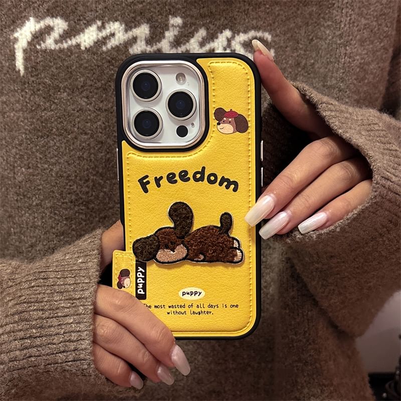 Embroidered Set Strap Dog Phone / Case
