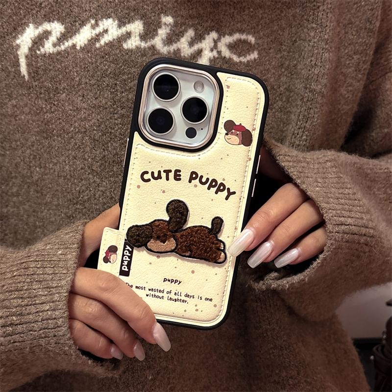 Embroidered Set Strap Dog Phone / Case