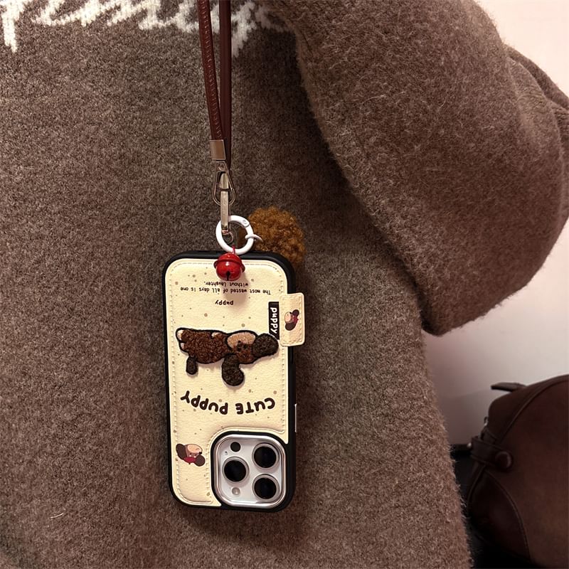 Embroidered Set Strap Dog Phone / Case