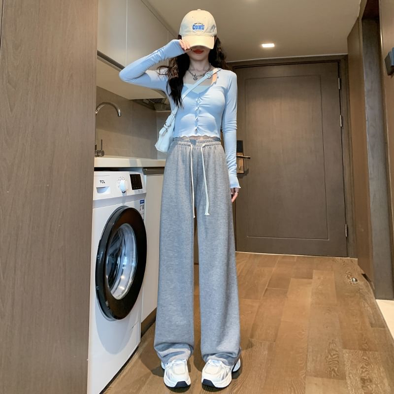 Pants Wide Rise Designs) Plain Leg High (Various