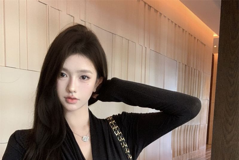 Shawl Tie Cardigan Plain Waist Collar