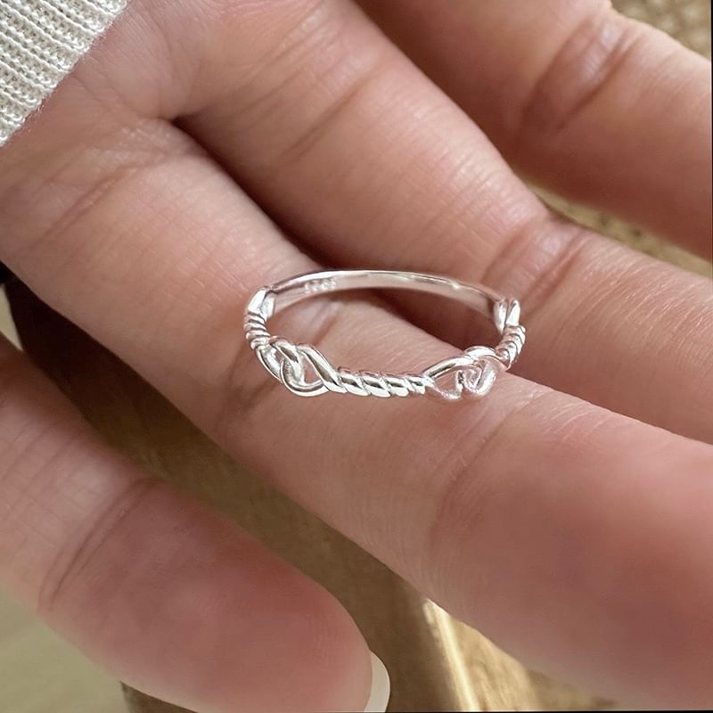 Sterling Silver Twist 925 Ring