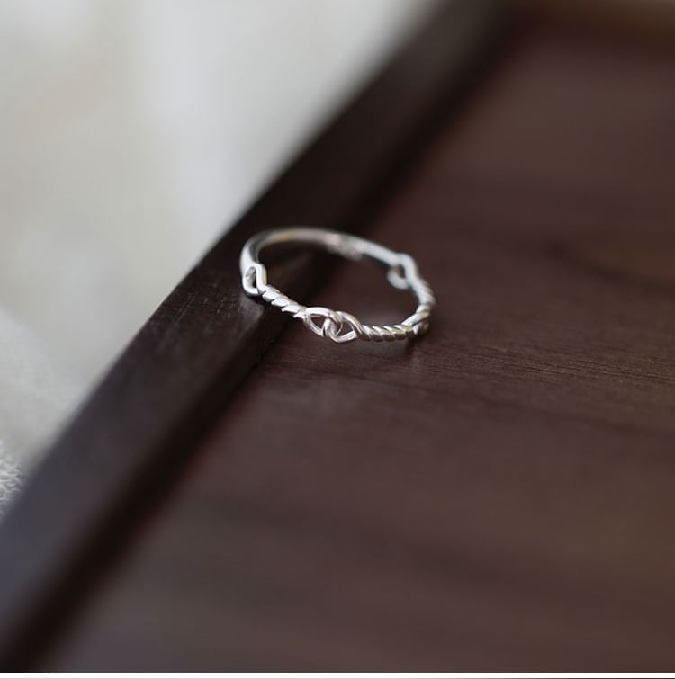Sterling Silver Twist 925 Ring