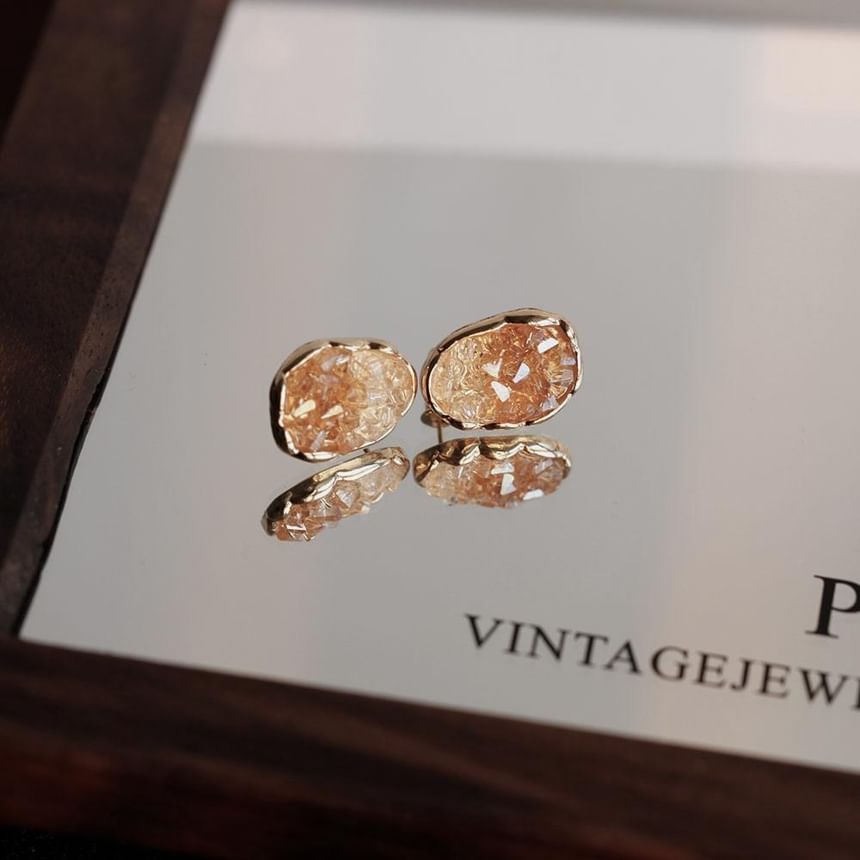 Sterling Earring Crystal Silver 925 Stud