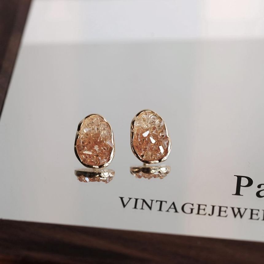 Sterling Earring Crystal Silver 925 Stud