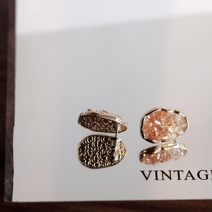 Sterling Earring Crystal Silver 925 Stud