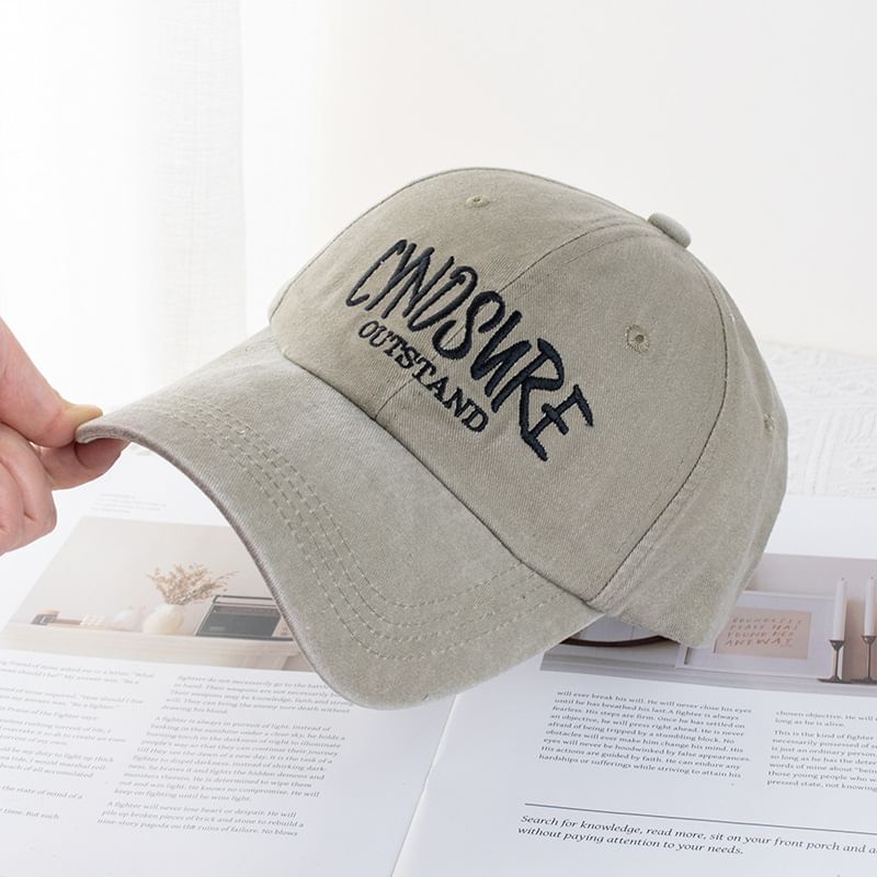 Washed Cap Lettering