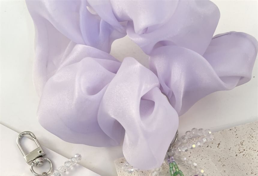 Flower Beaded Bow Phone Charm