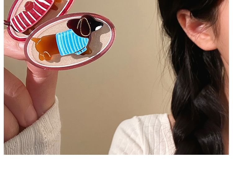 Dog Cartoon Hair Clip Acrylic