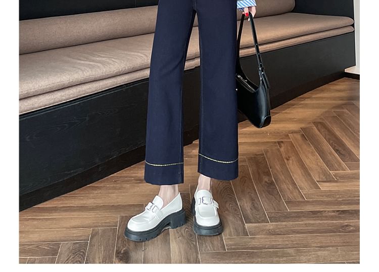 Jeans Waist (Various Straight Washed Designs) High Leg