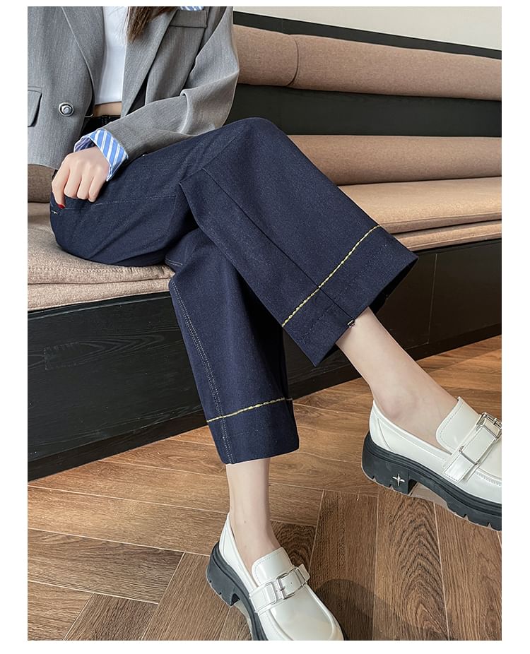 Jeans Waist (Various Straight Washed Designs) High Leg