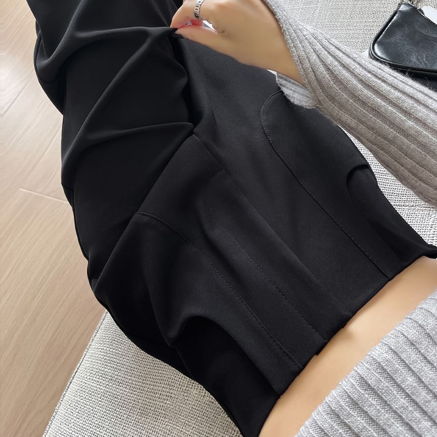 (Various Plain Loose Rise Pants Fit High Suit Designs)