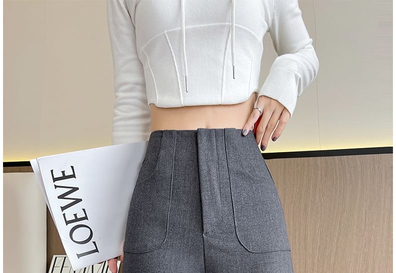 (Various Plain Loose Rise Pants Fit High Suit Designs)
