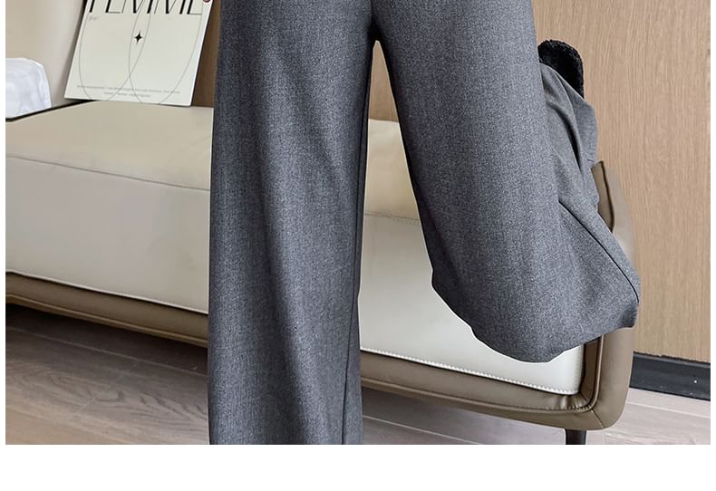 (Various Plain Loose Rise Pants Fit High Suit Designs)