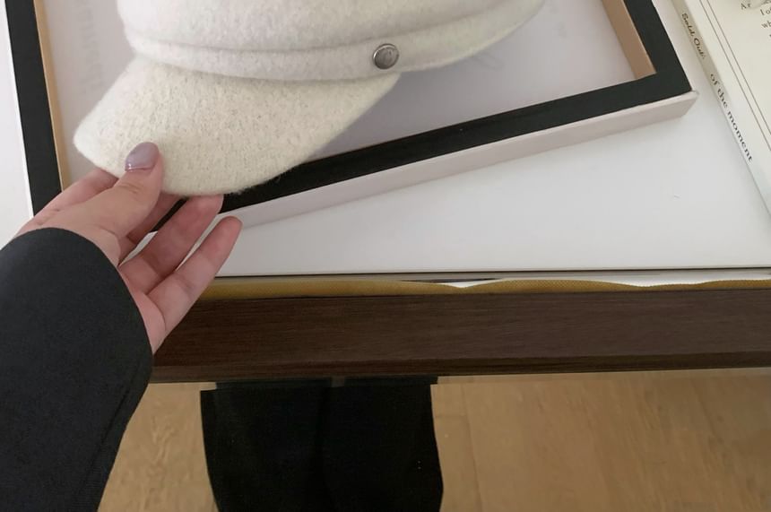 Buttoned Newsboy Cap