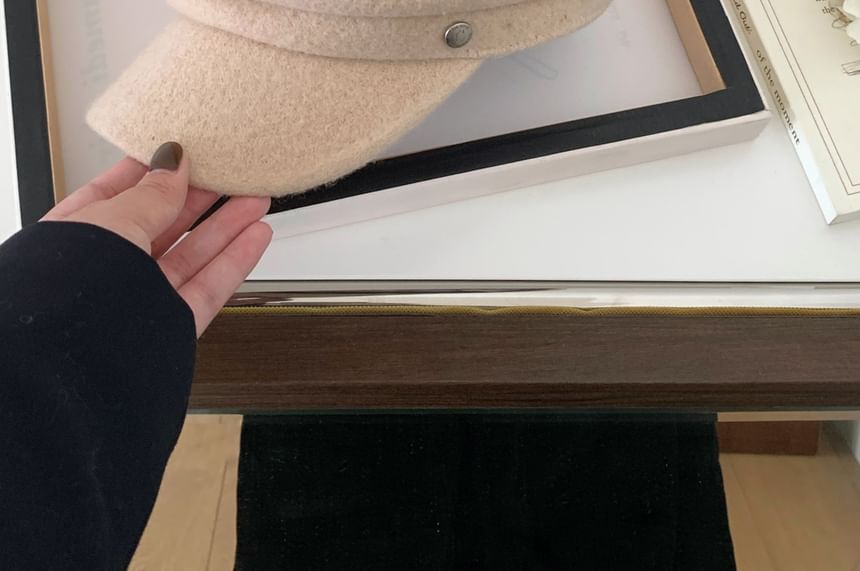 Buttoned Newsboy Cap