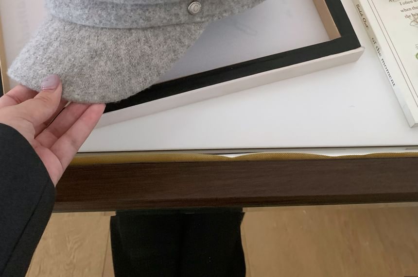 Buttoned Newsboy Cap